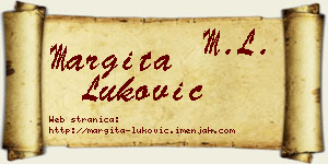 Margita Luković vizit kartica